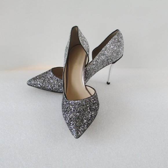 CHARLES & KEITH SILVER GLITTER PUMPS - Picture 13 of 16